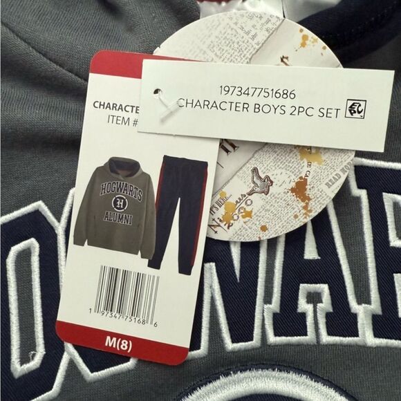 Harry Potter Hogwarts Alumni Character Boys Sweatshirt and Sweatpants Size M 8 - Picture 10 of 13